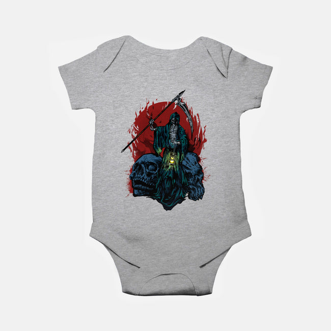 Death And Skulls-baby basic onesie-Superblitz