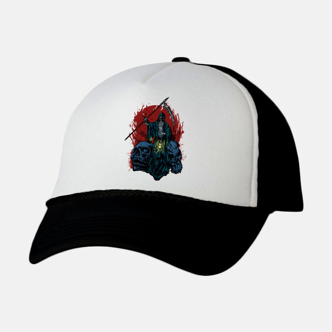 Death And Skulls-unisex trucker hat-Superblitz