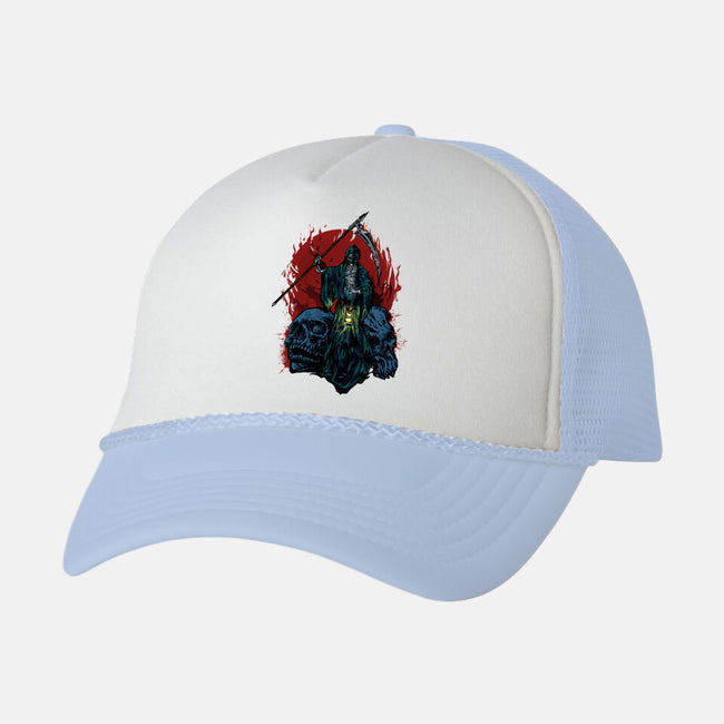 Death And Skulls-unisex trucker hat-Superblitz