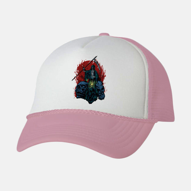 Death And Skulls-unisex trucker hat-Superblitz