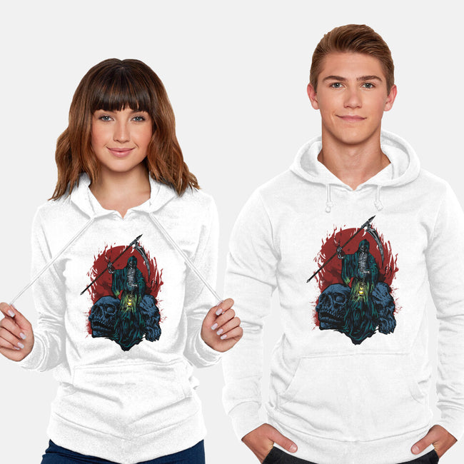 Death And Skulls-unisex pullover sweatshirt-Superblitz