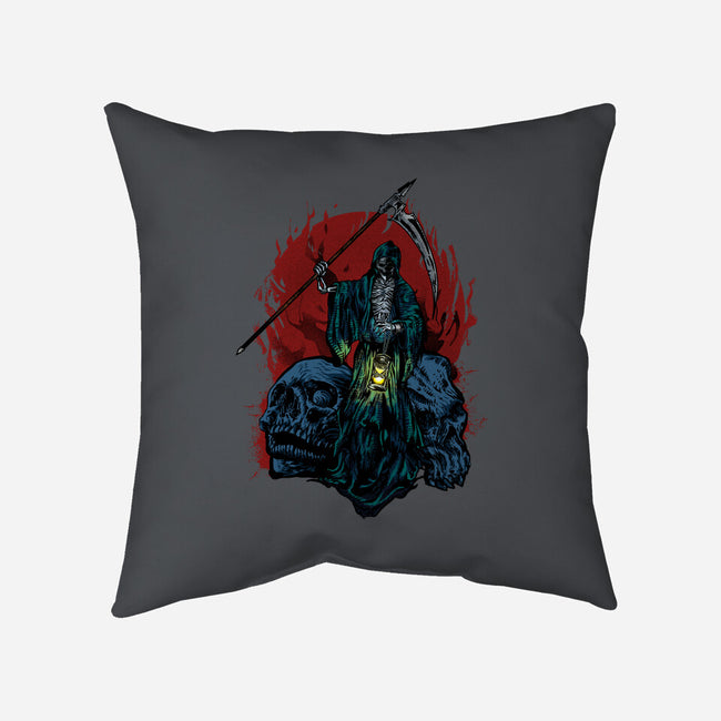 Death And Skulls-none removable cover w insert throw pillow-Superblitz