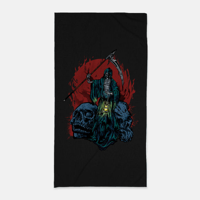 Death And Skulls-none beach towel-Superblitz