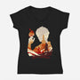 Fire And Lightning-womens v-neck tee-RamenBoy