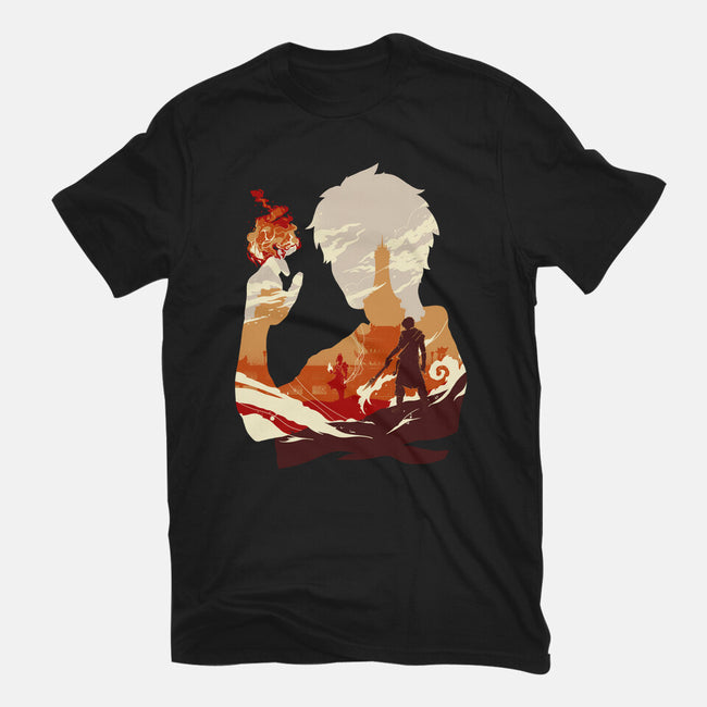 Fire And Lightning-womens fitted tee-RamenBoy