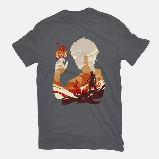 Fire And Lightning-womens fitted tee-RamenBoy