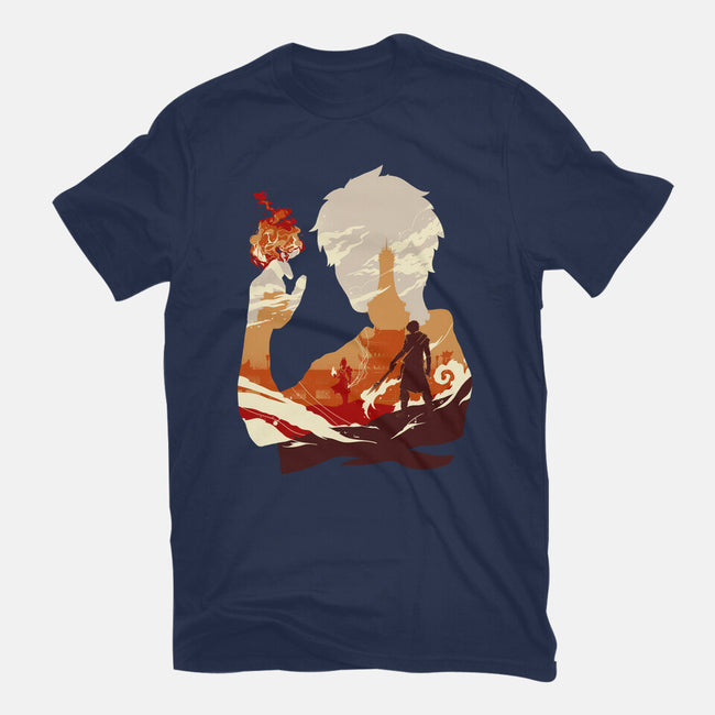 Fire And Lightning-womens fitted tee-RamenBoy