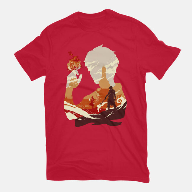 Fire And Lightning-womens fitted tee-RamenBoy