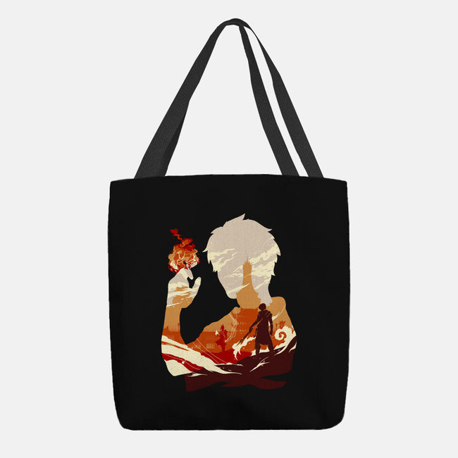 Fire And Lightning-none basic tote bag-RamenBoy
