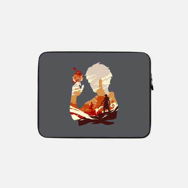 Fire And Lightning-none zippered laptop sleeve-RamenBoy