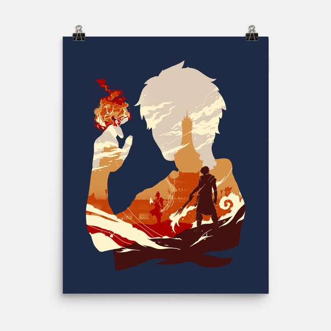 Fire And Lightning-none matte poster-RamenBoy