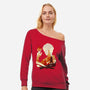 Fire And Lightning-womens off shoulder sweatshirt-RamenBoy