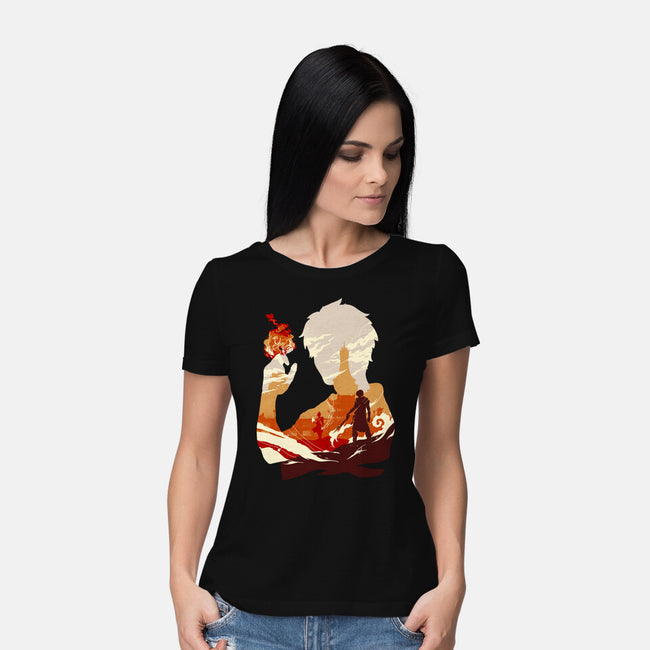 Fire And Lightning-womens basic tee-RamenBoy