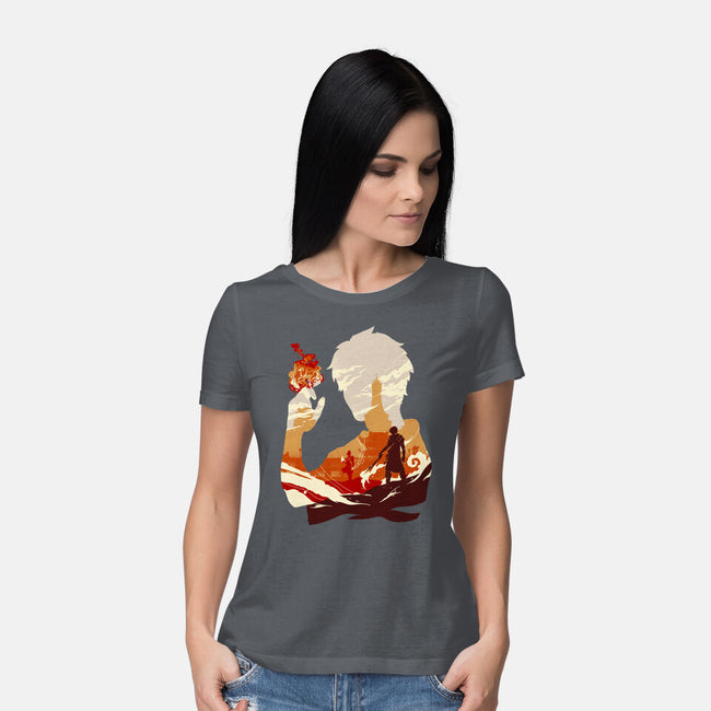 Fire And Lightning-womens basic tee-RamenBoy