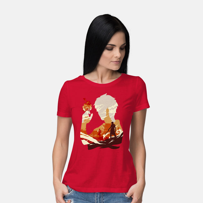 Fire And Lightning-womens basic tee-RamenBoy