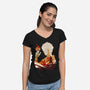 Fire And Lightning-womens v-neck tee-RamenBoy