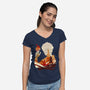 Fire And Lightning-womens v-neck tee-RamenBoy