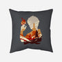 Fire And Lightning-none removable cover w insert throw pillow-RamenBoy