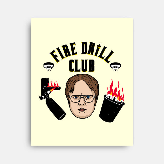 Fire Drill Club-none stretched canvas-Raffiti