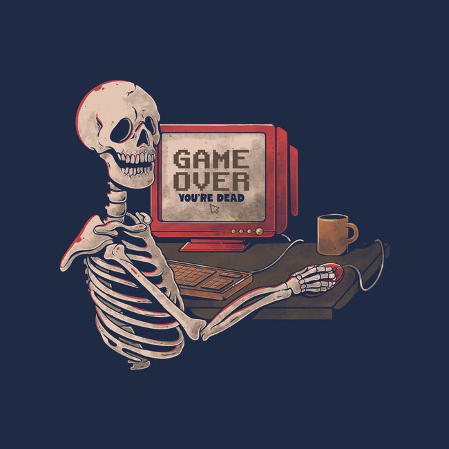 Game Over Skull-none removable cover throw pillow-eduely