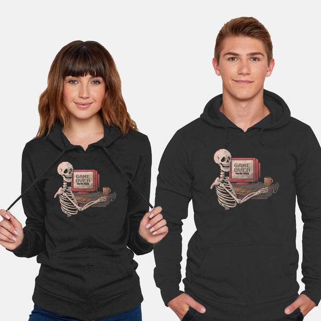 Game Over Skull-unisex pullover sweatshirt-eduely