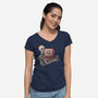 Game Over Skull-womens v-neck tee-eduely