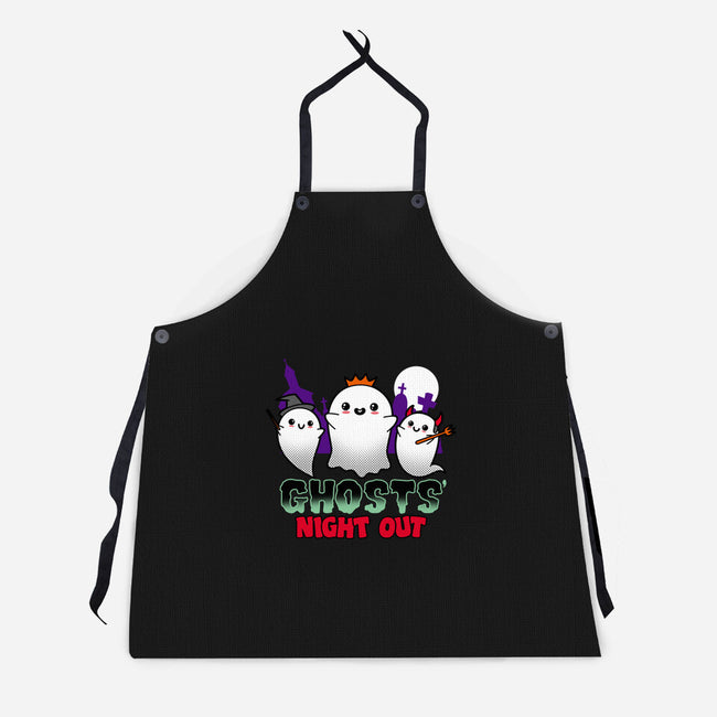 Ghosts Night Out-unisex kitchen apron-Boggs Nicolas