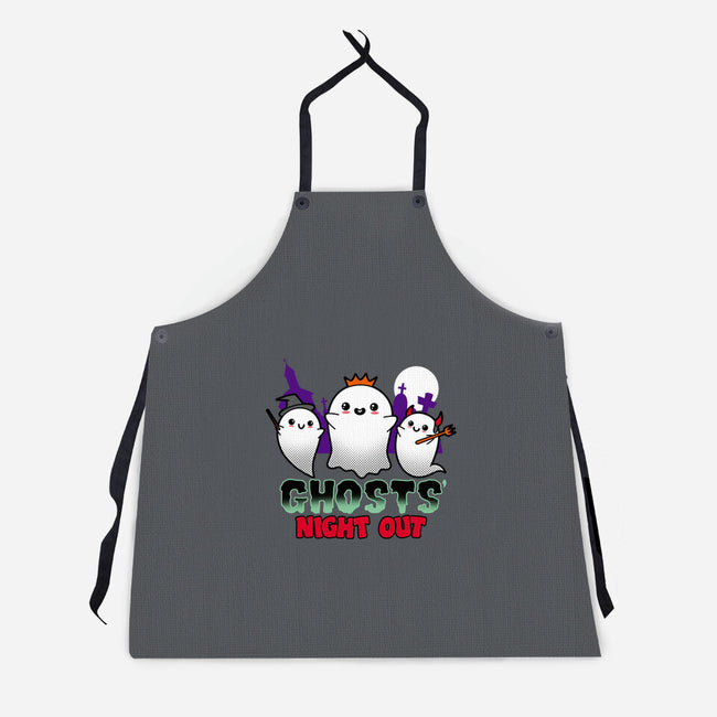 Ghosts Night Out-unisex kitchen apron-Boggs Nicolas