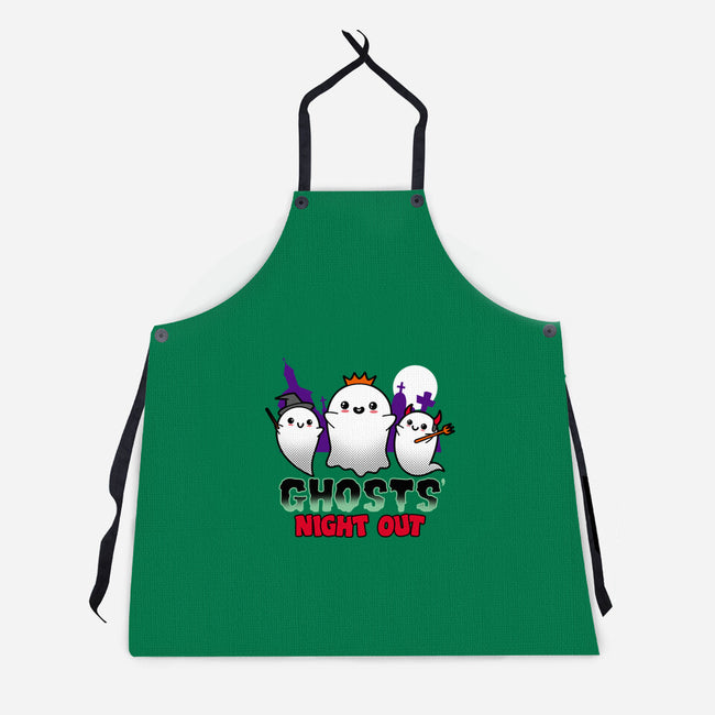 Ghosts Night Out-unisex kitchen apron-Boggs Nicolas