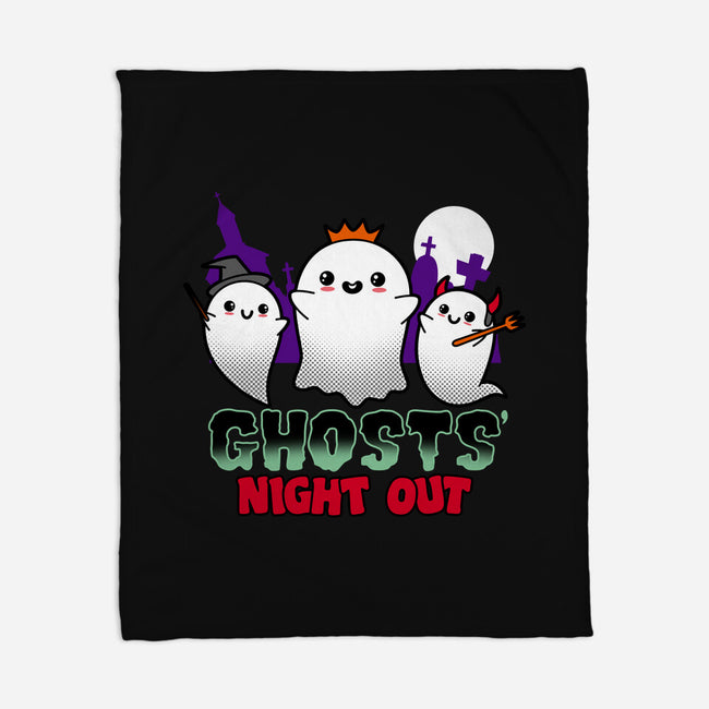 Ghosts Night Out-none fleece blanket-Boggs Nicolas