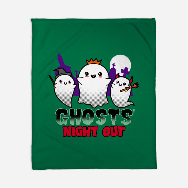 Ghosts Night Out-none fleece blanket-Boggs Nicolas