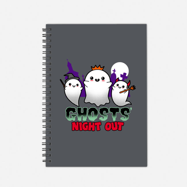 Ghosts Night Out-none dot grid notebook-Boggs Nicolas