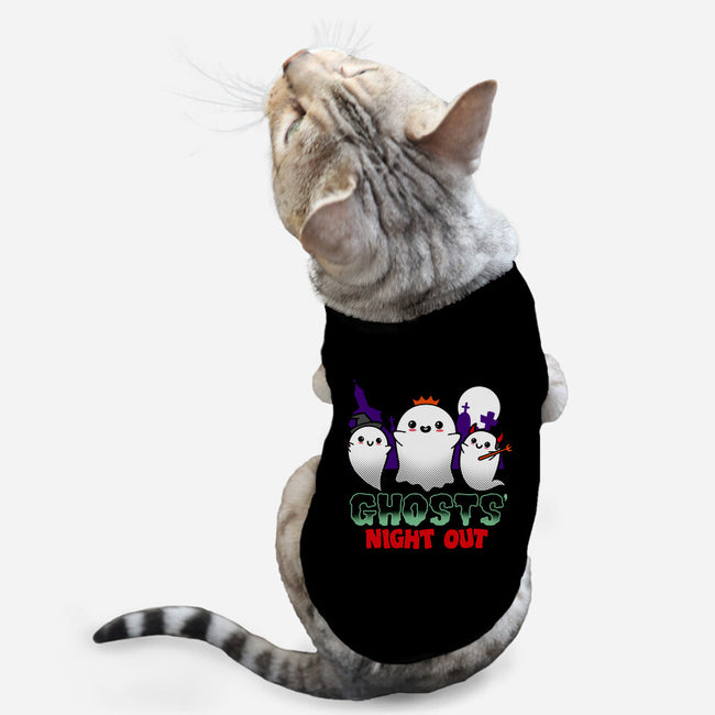 Ghosts Night Out-cat basic pet tank-Boggs Nicolas