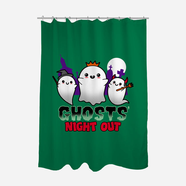 Ghosts Night Out-none polyester shower curtain-Boggs Nicolas