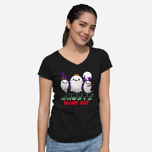 Ghosts Night Out-womens v-neck tee-Boggs Nicolas