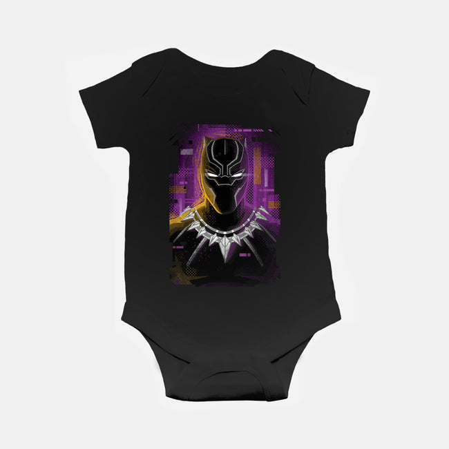 Glitch Panther-baby basic onesie-danielmorris1993