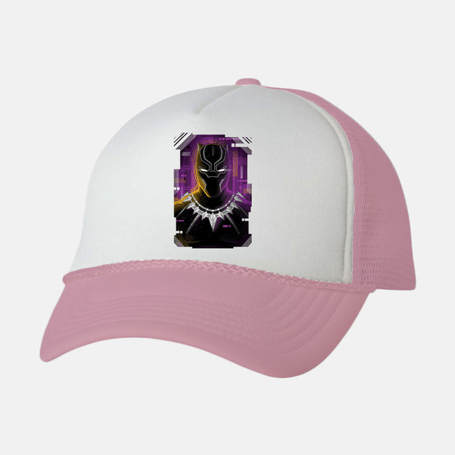 Glitch Panther-unisex trucker hat-danielmorris1993