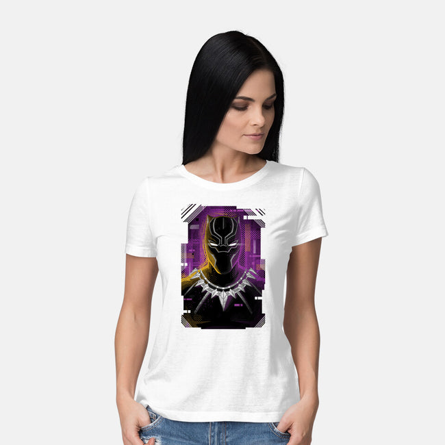 Glitch Panther-womens basic tee-danielmorris1993