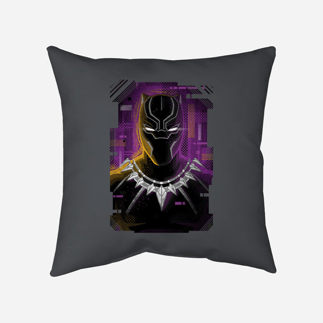 Glitch Panther-none removable cover w insert throw pillow-danielmorris1993