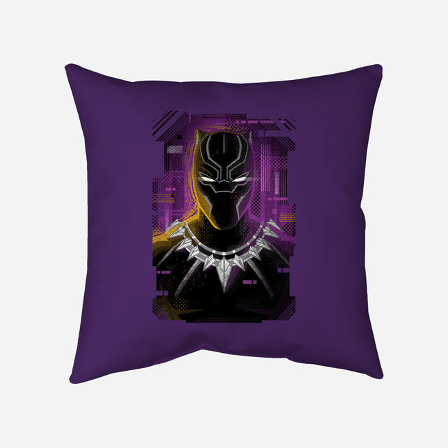 Glitch Panther-none removable cover w insert throw pillow-danielmorris1993