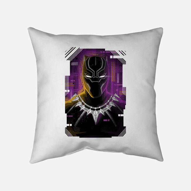 Glitch Panther-none removable cover w insert throw pillow-danielmorris1993