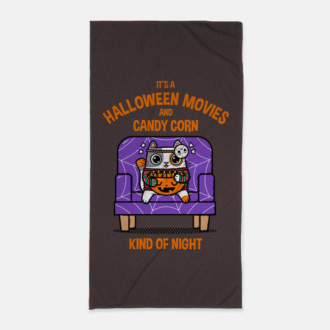 Halloween Movies-none beach towel-krisren28