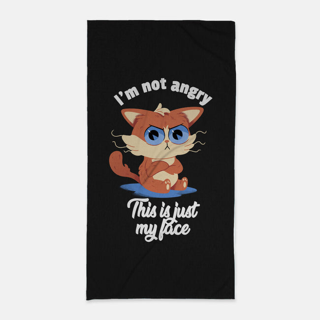 I’m Not Angry-none beach towel-FunkVampire