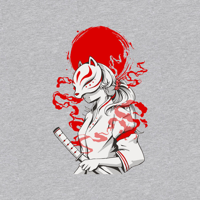 Kitsune Samurai Girl-womens v-neck tee-Faissal Thomas