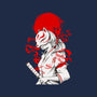 Kitsune Samurai Girl-none glossy sticker-Faissal Thomas