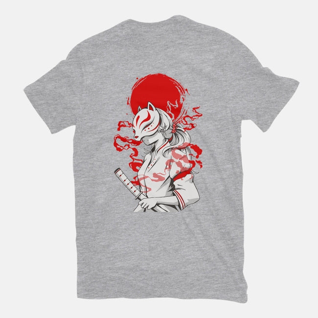 Kitsune Samurai Girl-womens basic tee-Faissal Thomas