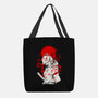 Kitsune Samurai Girl-none basic tote bag-Faissal Thomas