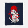 Kitsune Samurai Girl-none fleece blanket-Faissal Thomas
