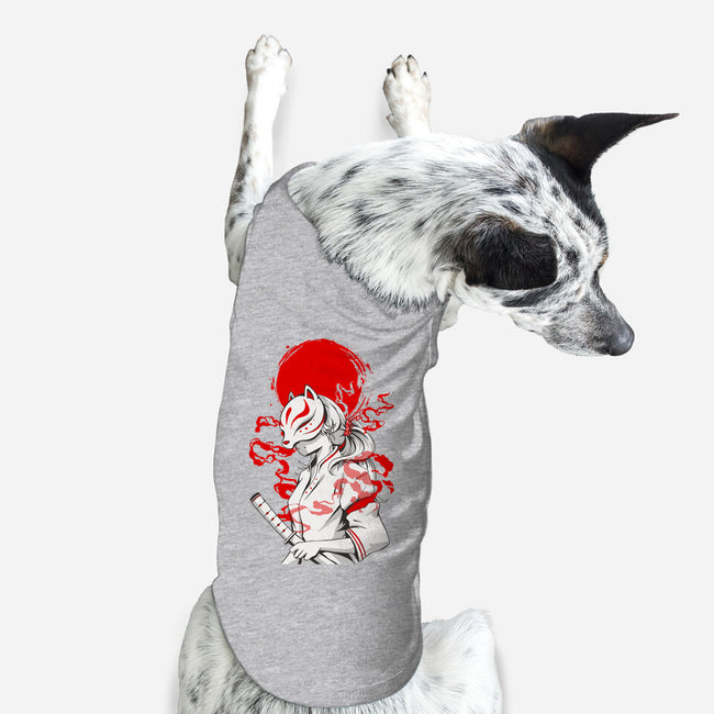 Kitsune Samurai Girl-dog basic pet tank-Faissal Thomas