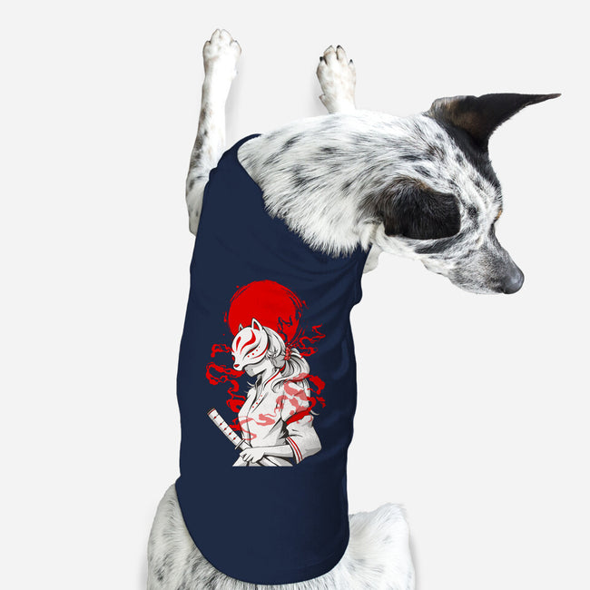 Kitsune Samurai Girl-dog basic pet tank-Faissal Thomas